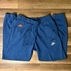 Nike blue and orange tracksuit bottoms MEN SIZE M